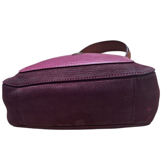 Vintage Coach Soho Small Hobo Leather Shoulder Bag Plum Turn Lock Style 9391 - Picture 6 of 14